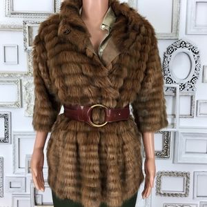 Pinko Faux Fur Cape Style Coatjacket 